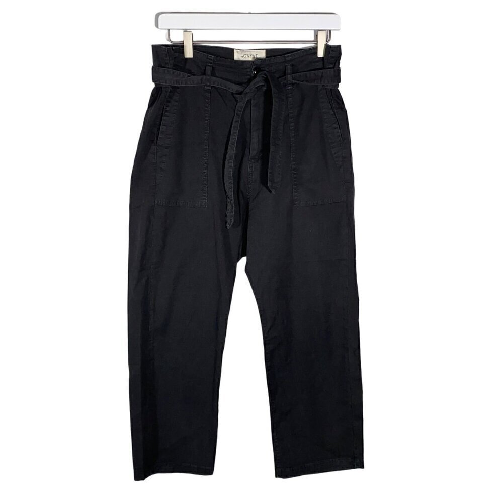 The Great cropped dropped crotch tie waist chino pants women’s S